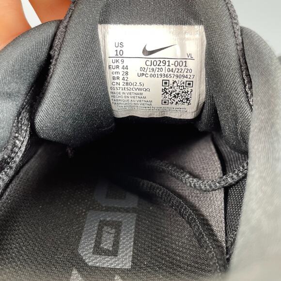 Nike Air Zoom Winflo 7 Men\'s Size 10 Triple Black Running Walking Shoes Sneakers main image 7